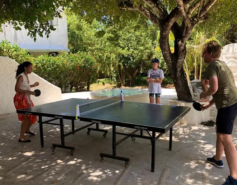 Ping pong for the whole family. 