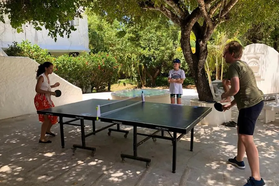 Ping pong for the whole family. 