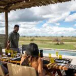 Lunch is best enjoyed out on the terrace. 