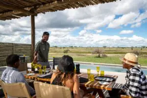 Lunch is best enjoyed out on the terrace. 