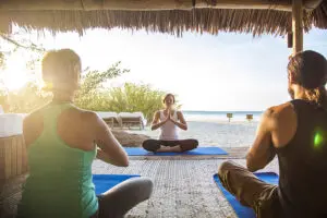 Yoga in paradise. 