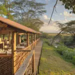 Basecamp Masai Mara's extensive deck and restaurant.