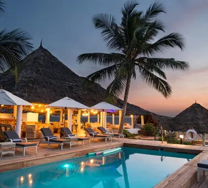 Vida de lujo junto a la playa en el Chuini Zanzibar Beach Lodge.