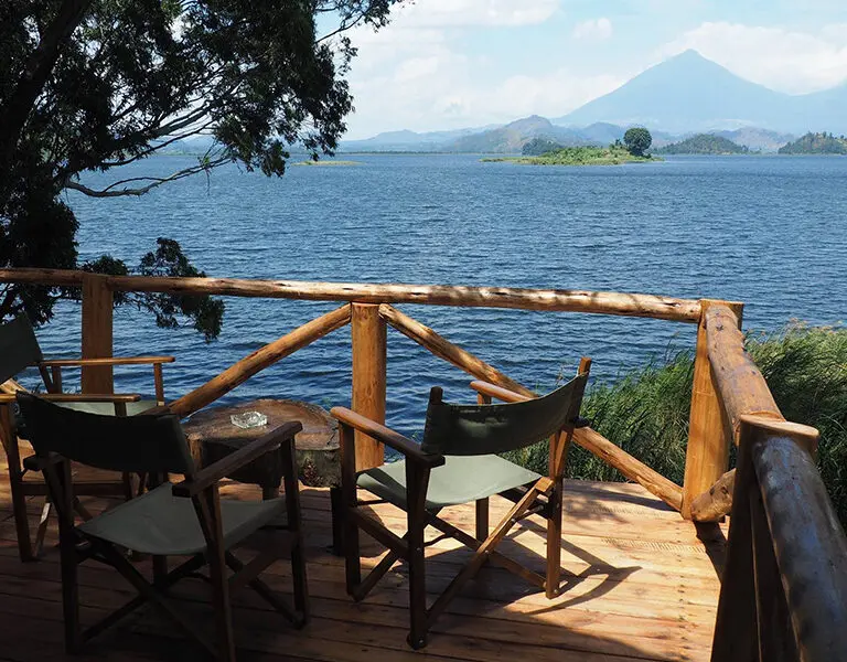 Look out over the lake from your cottage balcony.