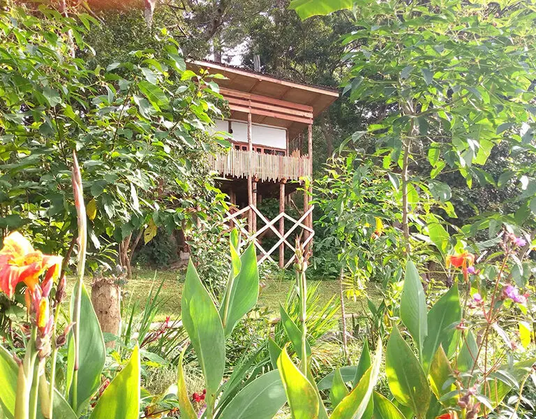 A cottage at Lake Mutanda Resort.