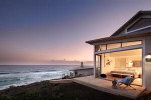 Luxury accommodation, fall asleep to the sound of crashing waves. 