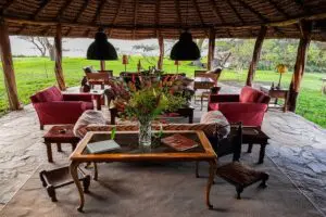 Relax under a thatched lapa.