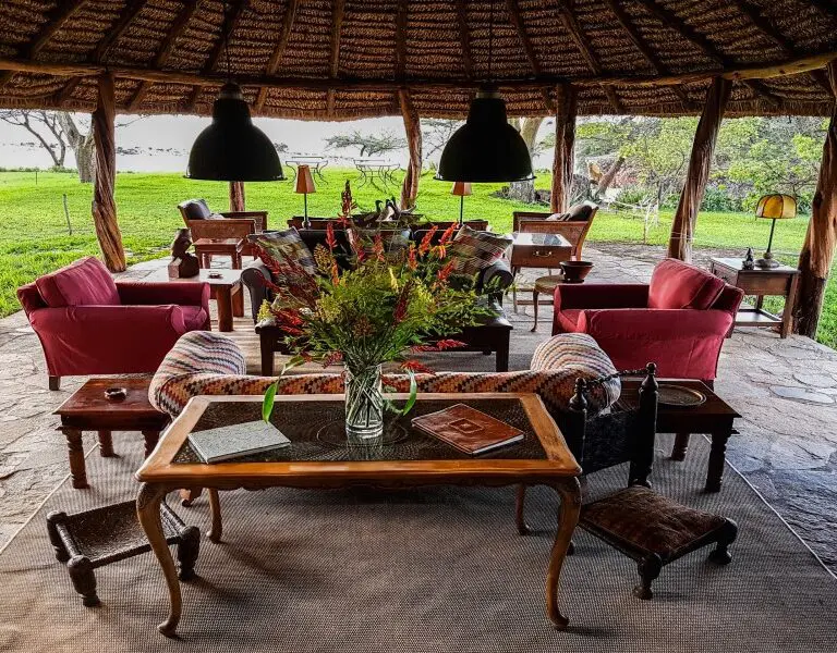 Relax under a thatched lapa.