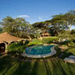 The swimming pool is a great place to escape the mid-afternoon heat.