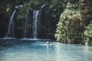 Take a swim in a natural waterfall-fed pool | Lewa House