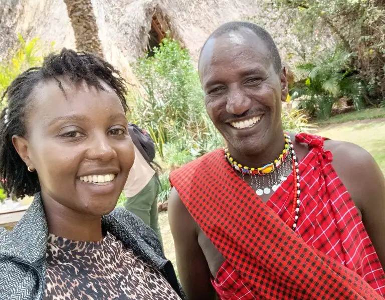 Con el encantador Karmushu de Lewa Wilderness. 