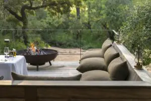 Relax next to the fire pit.