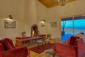 A cosy lounge area for early evening relaxation.