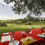 Safari dining out on the Mara.