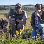 A specialist guide taking kids on bush walks. 