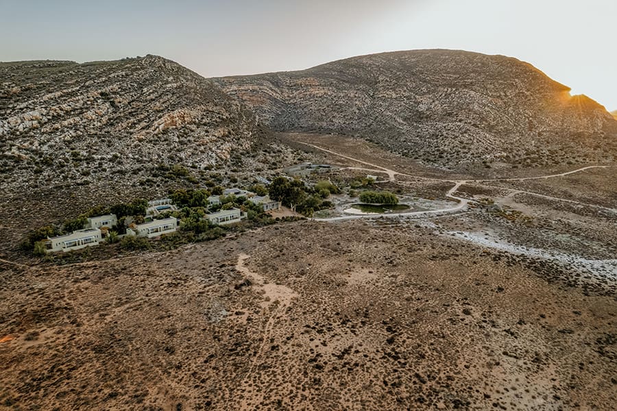 Vista aérea de Sanbona Tilney Manor, Sudáfrica | Go2Africa