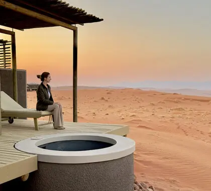 Een privézwembad om aan de hitte te ontsnappen. 