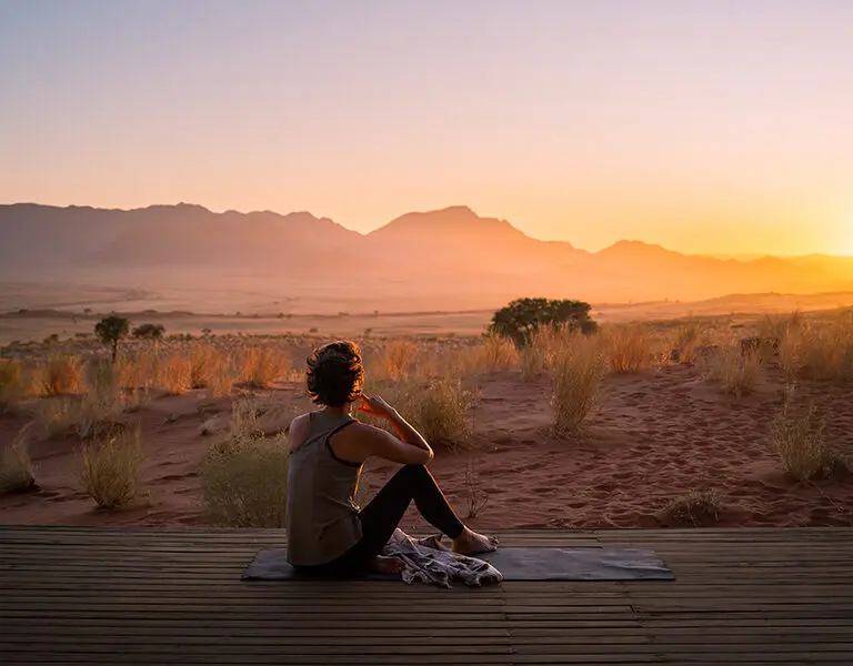Yoga on your own private deck. 