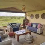 Ol Pejeta Bush Camp's lounge area. 