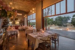 Head indoors for a more intimate fine-dining experience.