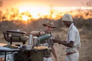 Sundowners in the bush.