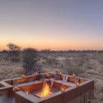 Gather in the firepit in the evening.