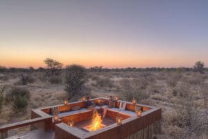 Gather in the firepit in the evening.