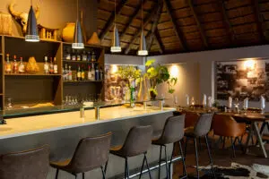 Karongwe River Lodge bar area.