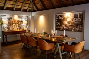 Indoor dining area.