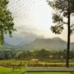 Impresionantes vistas a la montaña desde el jardín de Le Petite.