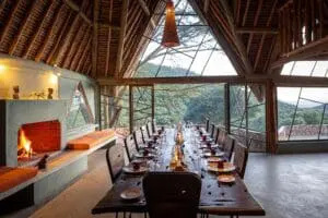 Quality time is best spent around the dinner table at Saruni Mara. 