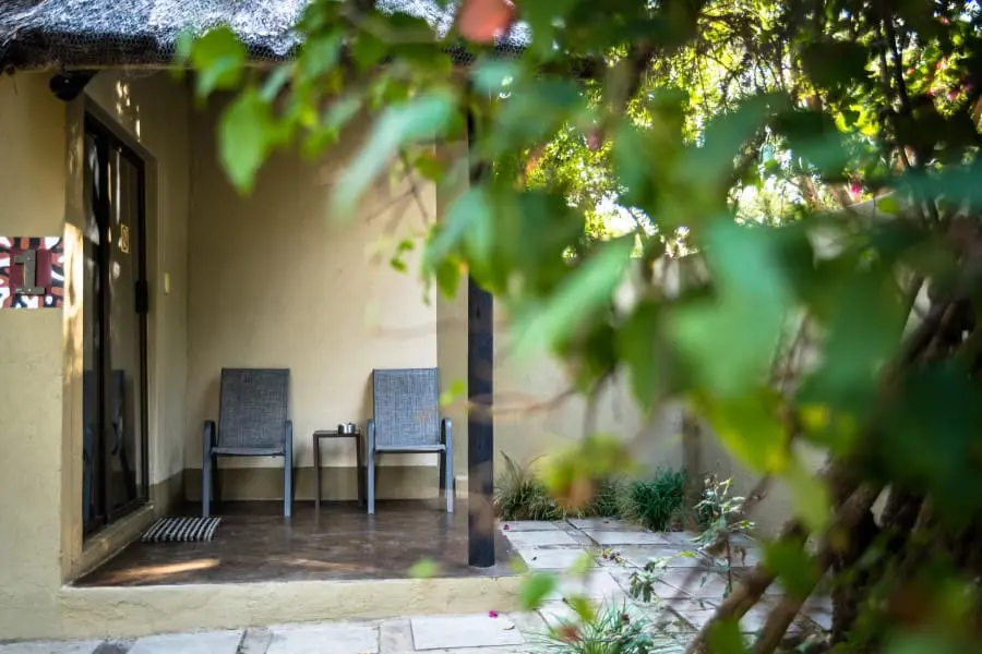 A private corner to enjoy views of the Sand River.