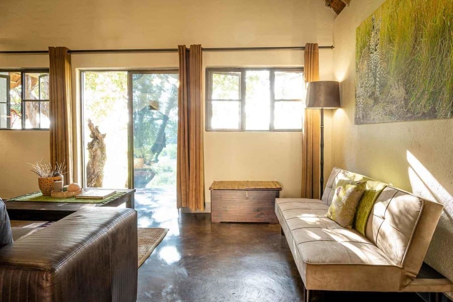 A spacious lounge area welcomes you to relax. 