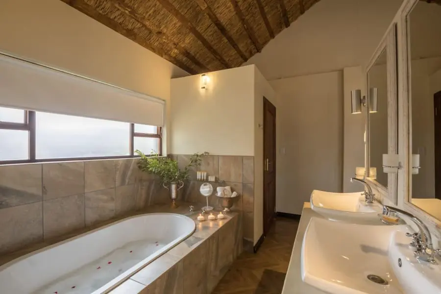 Savour a hot bath after a nature walk.