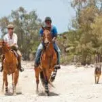 Horse-riding on powder-soft sands at Kinondo Kwetu. 