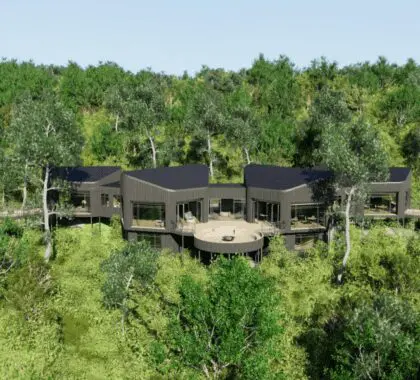 Lemala Osonjoi Lodge is nestled among lush greenery (rendered image).