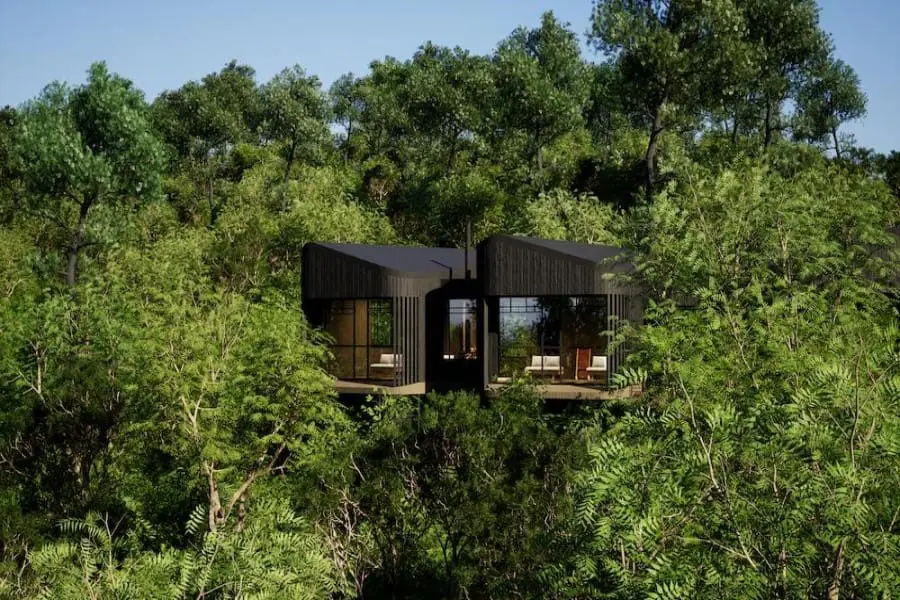 Las suites estándar ofrecen vistas a los bosques.