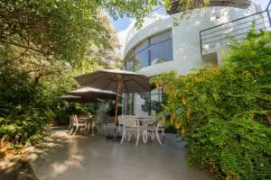 Enjoy breakfast on the patio.  