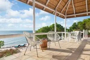 Savour the views of the beach from your private deck.