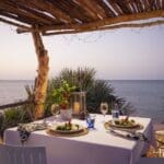 Le espera una experiencia gastronómica en un restaurante tropical.