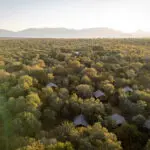 Vista aerea del campo.