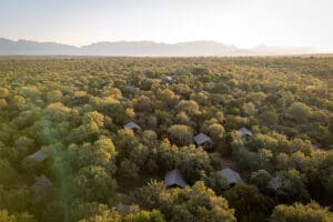 Vista aerea del campo. 