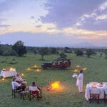 A bush dinner at Cottar's 1920 Camp, Masai Mara.
