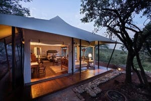 The luxurious tent at Cottar's.