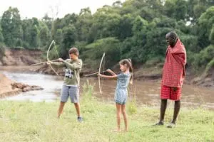 Governor's Camp is ideal for family safaris, and children can learn archery with Maasai warriors. 