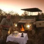 Enjoy sundowners in the bush during evening game drives.