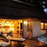 Exterior of the luxury suite.