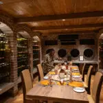 A private cellar dinner setup.