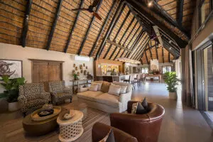 The main lounge area at Inyati. 