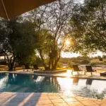 Escápese del calor africano en la piscina.